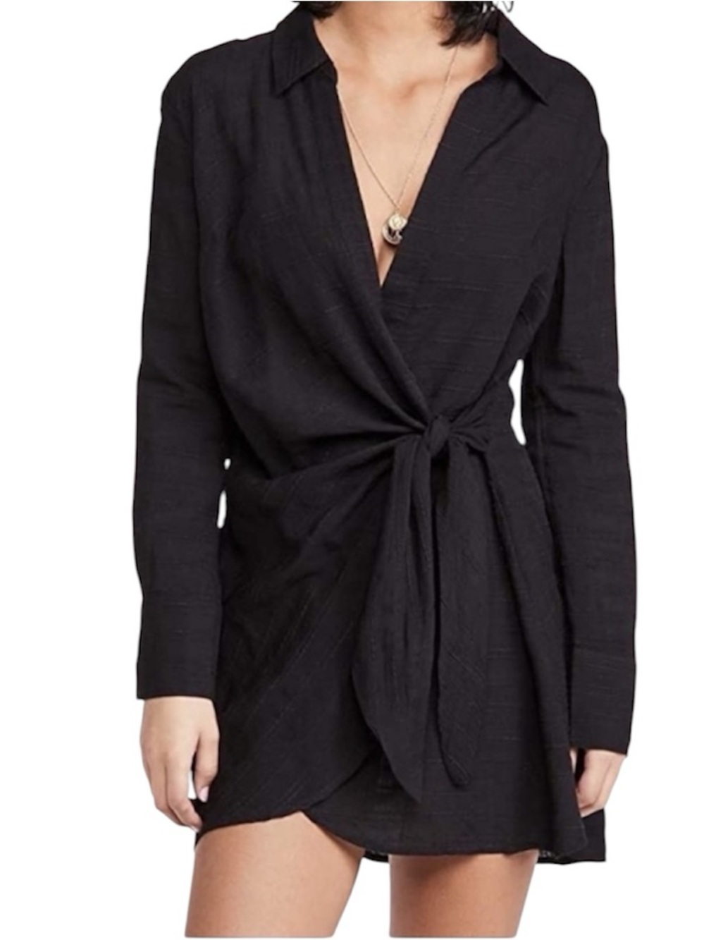 L*Space Daydream Tunic Wrap Dress Black